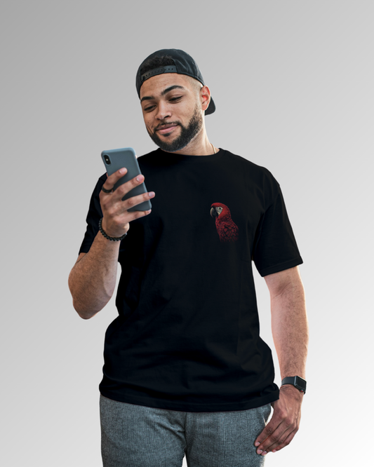 Men's Black Cotton T-Shirt | Casual Wear | Oversized T-Shirt  | Soft & Stylish Fit