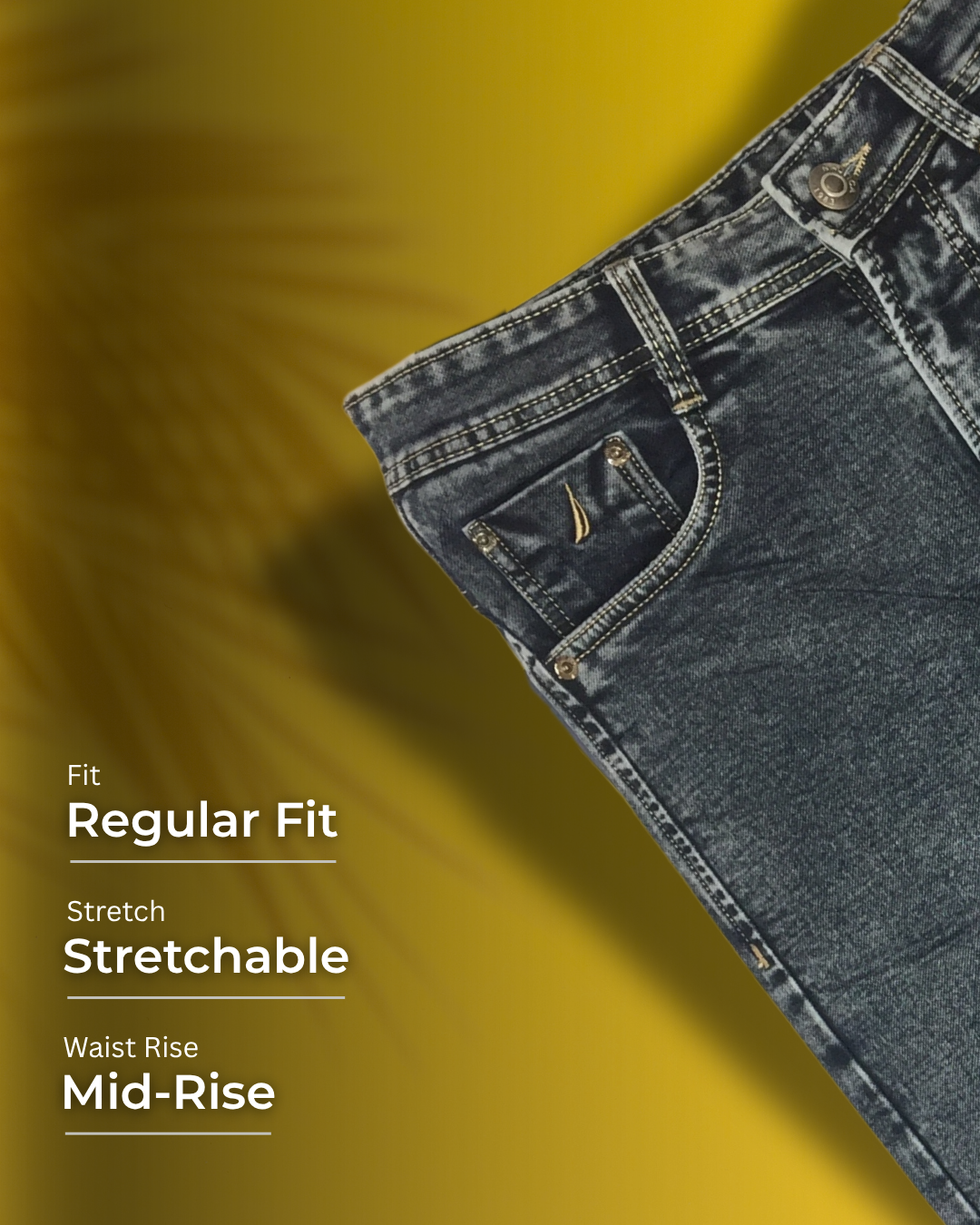 Men's Regular Fit Denim Jeans – Stylish & Comfortable | Dino Trends